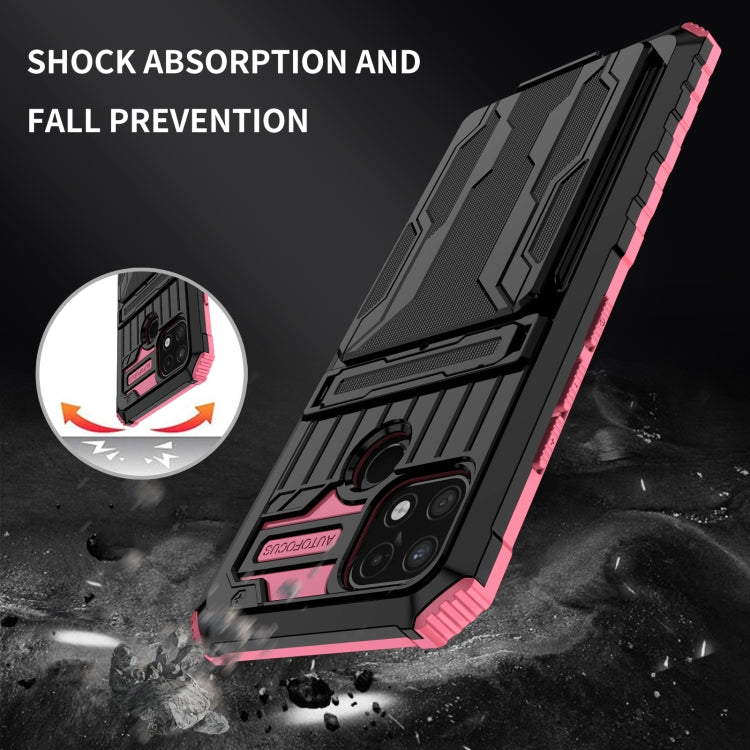 For OPPO Realme C21 Kickstand Armor Card Wallet Phone Case
