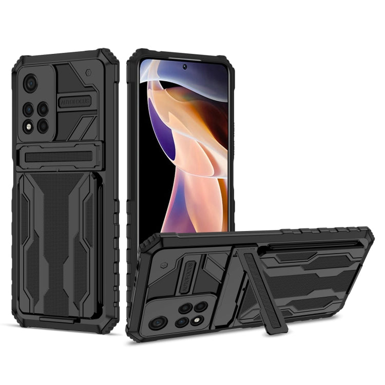 For Xiaomi Redmi Note 11 Pro Kickstand Armor Card Wallet Phone Case