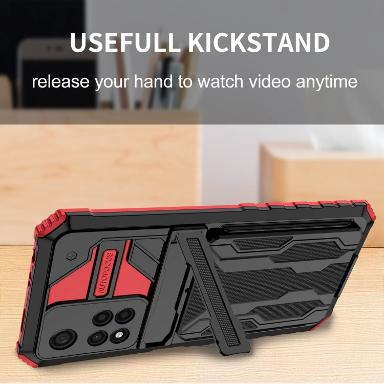 For Xiaomi Redmi Note 11 Pro Kickstand Armor Card Wallet Phone Case