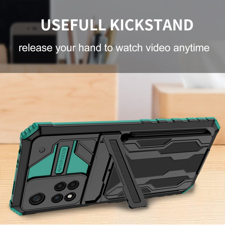 For Xiaomi Redmi Note 11 Pro Kickstand Armor Card Wallet Phone Case