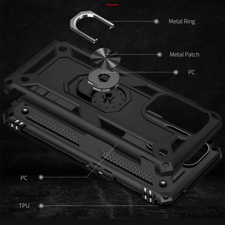 For OPPO Reno5 Z Shockproof TPU + PC Phone Protective Case with 360 Degree Rotating Holder