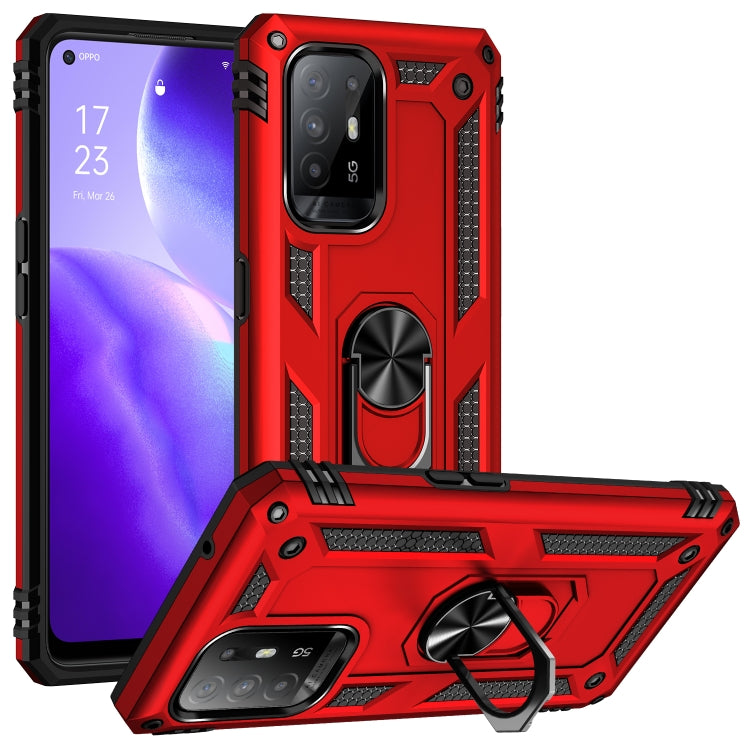 For OPPO Reno5 Z Shockproof TPU + PC Phone Protective Case with 360 Degree Rotating Holder