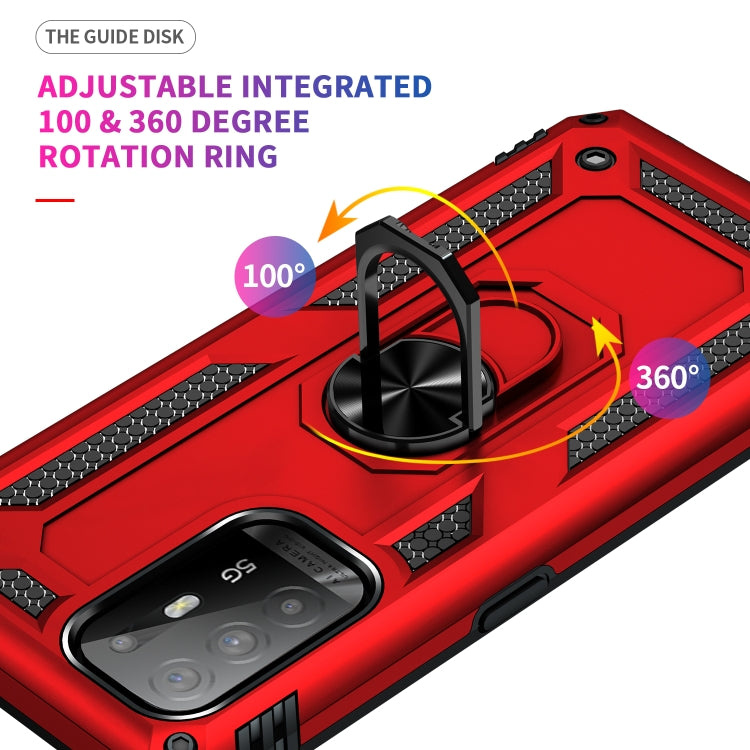 For OPPO Reno5 Z Shockproof TPU + PC Phone Protective Case with 360 Degree Rotating Holder