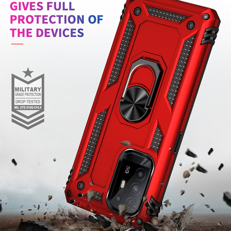 For OPPO Reno5 Z Shockproof TPU + PC Phone Protective Case with 360 Degree Rotating Holder