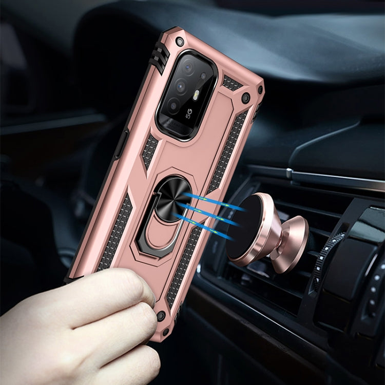 For OPPO Reno5 Z Shockproof TPU + PC Phone Protective Case with 360 Degree Rotating Holder