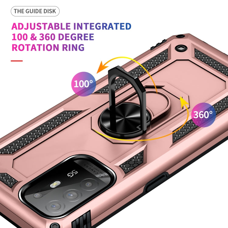 For OPPO Reno5 Z Shockproof TPU + PC Phone Protective Case with 360 Degree Rotating Holder