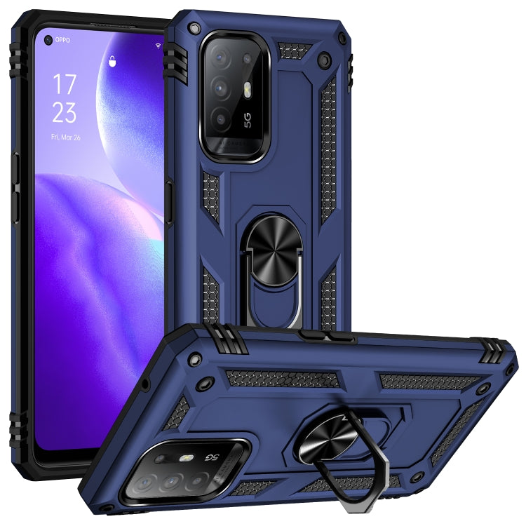 For OPPO Reno5 Z Shockproof TPU + PC Phone Protective Case with 360 Degree Rotating Holder