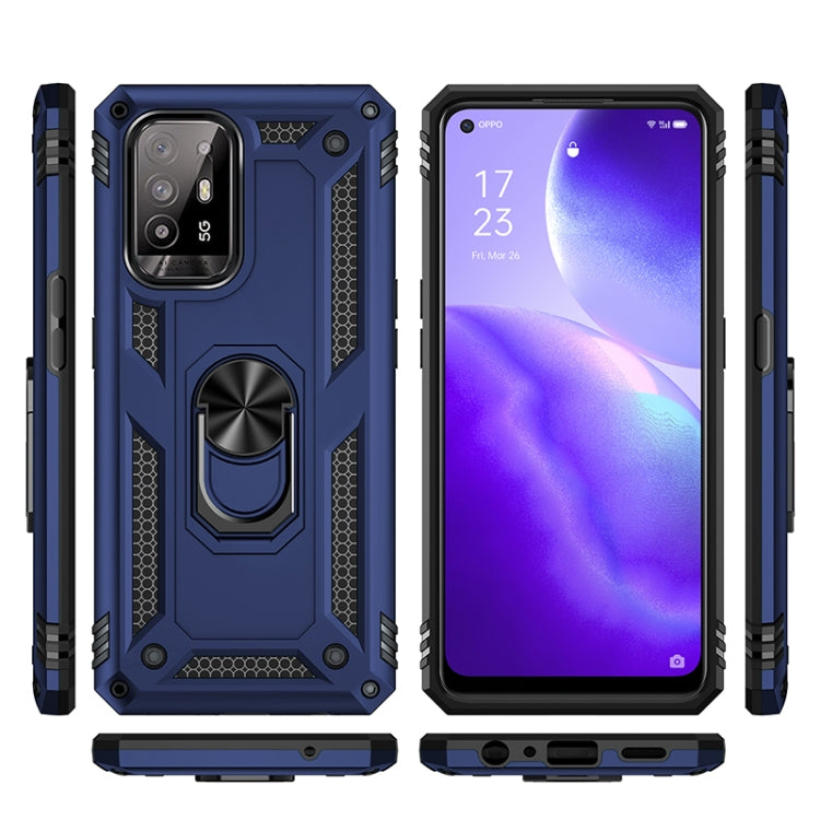 For OPPO Reno5 Z Shockproof TPU + PC Phone Protective Case with 360 Degree Rotating Holder