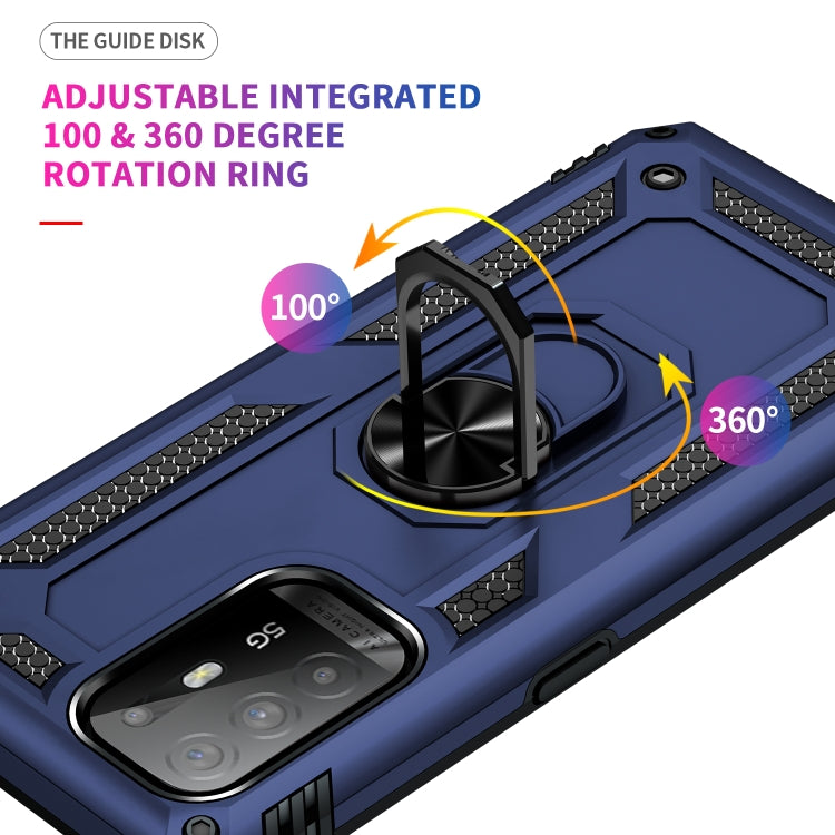For OPPO Reno5 Z Shockproof TPU + PC Phone Protective Case with 360 Degree Rotating Holder