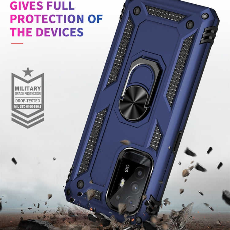 For OPPO Reno5 Z Shockproof TPU + PC Phone Protective Case with 360 Degree Rotating Holder