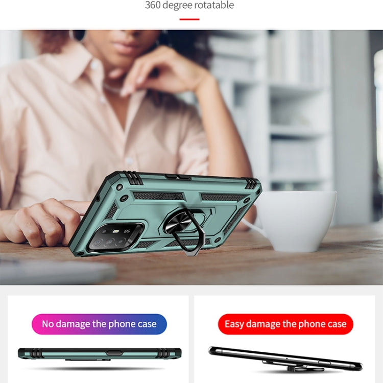 For OPPO Reno5 Z Shockproof TPU + PC Phone Protective Case with 360 Degree Rotating Holder