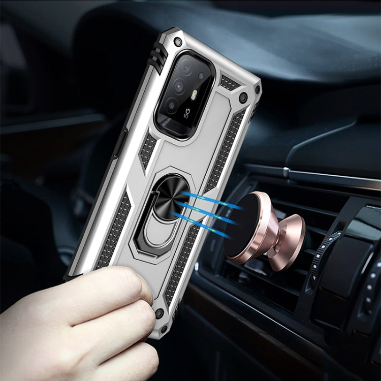 For OPPO Reno5 Z Shockproof TPU + PC Phone Protective Case with 360 Degree Rotating Holder