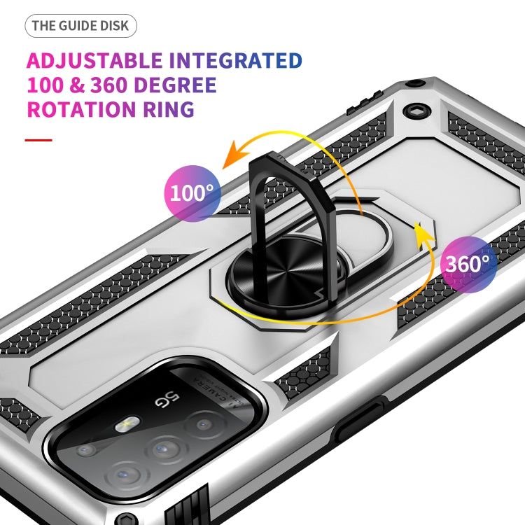 For OPPO Reno5 Z Shockproof TPU + PC Phone Protective Case with 360 Degree Rotating Holder