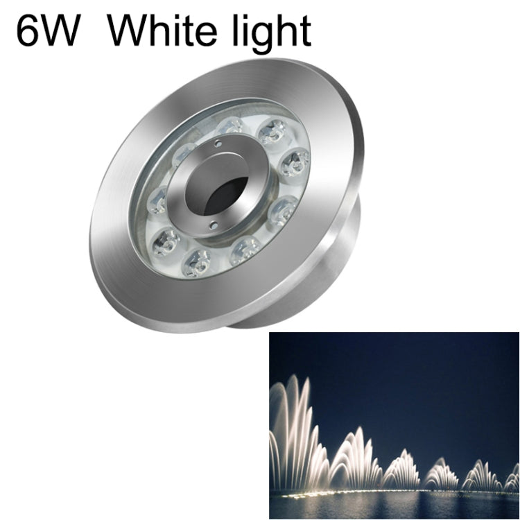 6W Landscape Ring LED Stainless Steel Underwater Fountain Light
