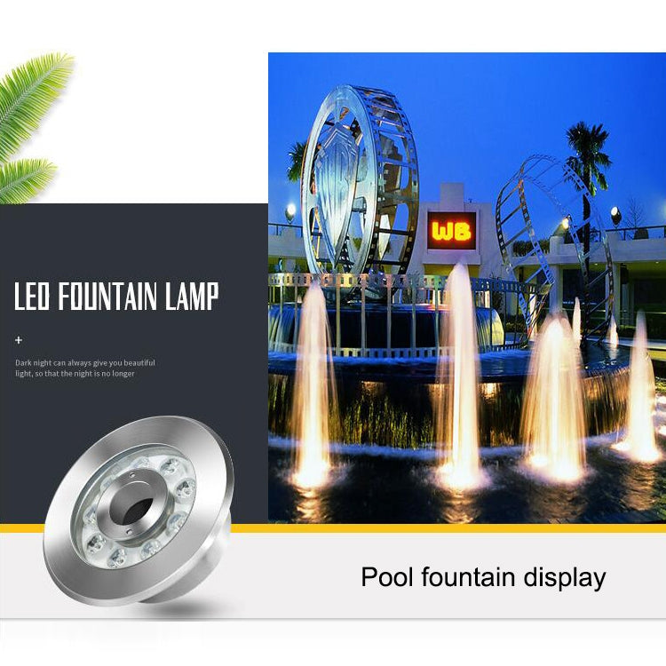 6W Landscape Ring LED Stainless Steel Underwater Fountain Light