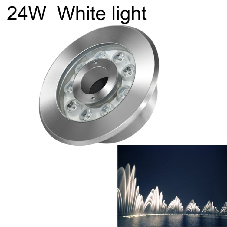 24W Landscape Ring LED Stainless Steel Underwater Fountain Light
