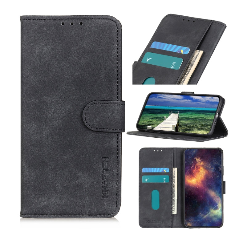 For Samsung Galaxy A33 5G KHAZNEH Retro Texture PU + TPU Horizontal Flip Leather Phone Case with Holder & Card Slots & Wallet