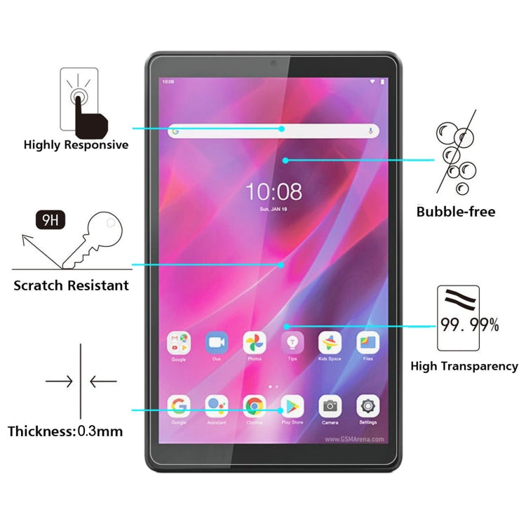 9H 2.5D Explosion-proof Tempered Tablet Glass Film For Lenovo Tab M8 3rd Gen