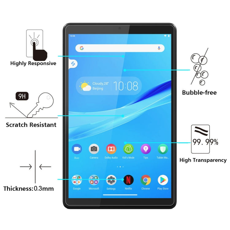 9H 2.5D Explosion-proof Tempered Tablet Glass Film For Lenovo Tab M8 FHD