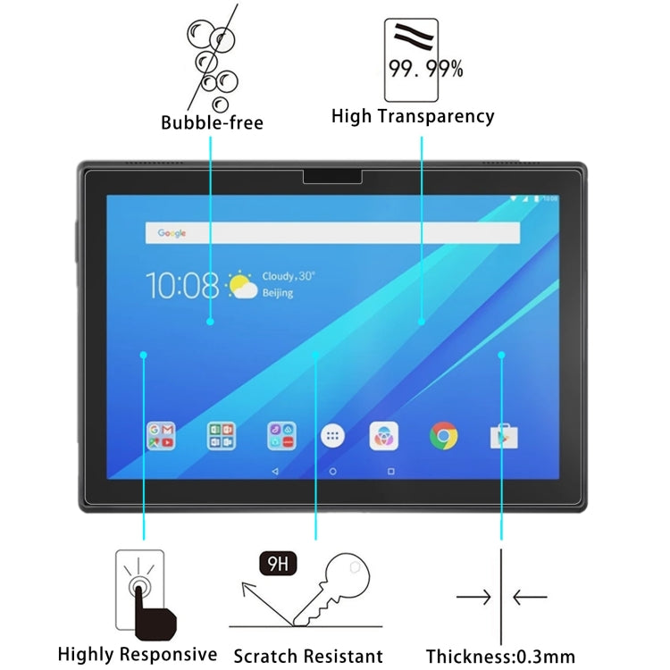 9H 2.5D Explosion-proof Tempered Tablet Glass Film For Lenovo Tab 10.1 X504F