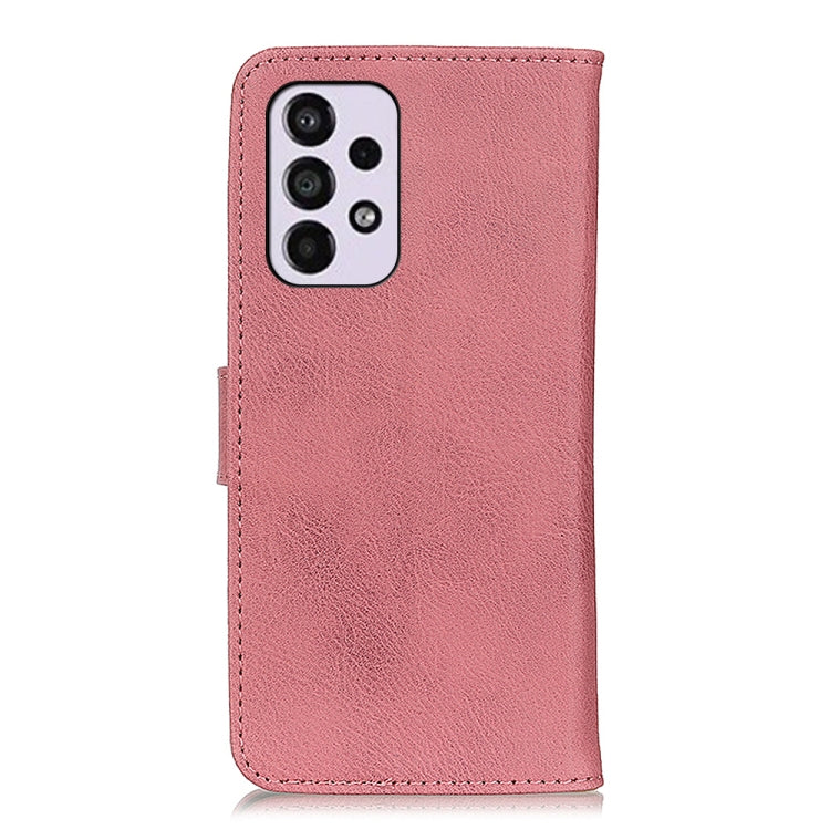 For Samsung Galaxy A33 5G KHAZNEH Cowhide Texture Horizontal Flip Leather Phone Case with Holder & Card Slots & Wallet