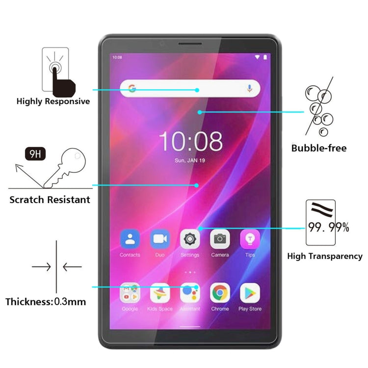 2 PCS 9H 2.5D Explosion-proof Tempered Tablet Glass Film For Lenovo Tab M7 3rd Gen