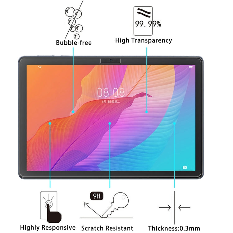 2 PCS 9H 2.5D Explosion-proof Tempered Tablet Glass Film For Huawei MatePad T 10s / T 10 / Enjoy 2 / Teclast P40HD / M40 Plus / Blackview Tab 12 Pro / Oscal Pad 10 / Oscal Pad 13 / Itel Pad One