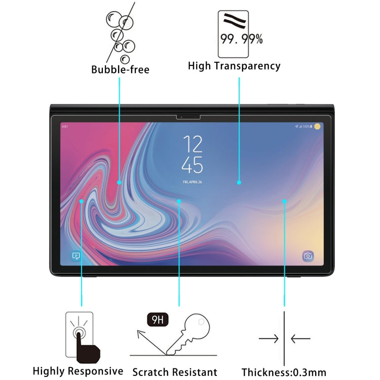 2 PCS 9H 2.5D Explosion-proof Tempered Tablet Glass Film For Samsung Galaxy View2