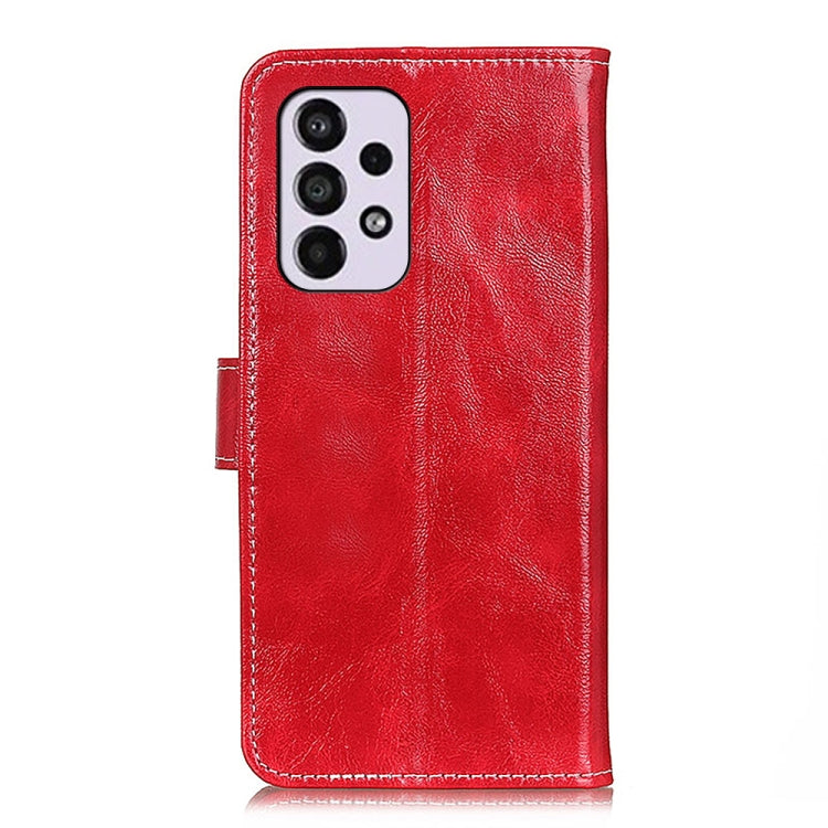 For Samsung Galaxy A33 5G Retro Crazy Horse Texture Horizontal Flip Leather Phone Case with Holder & Card Slots & Photo Frame & Wallet