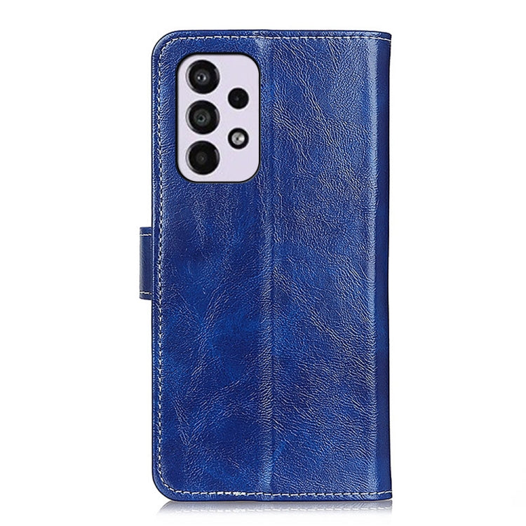 For Samsung Galaxy A33 5G Retro Crazy Horse Texture Horizontal Flip Leather Phone Case with Holder & Card Slots & Photo Frame & Wallet