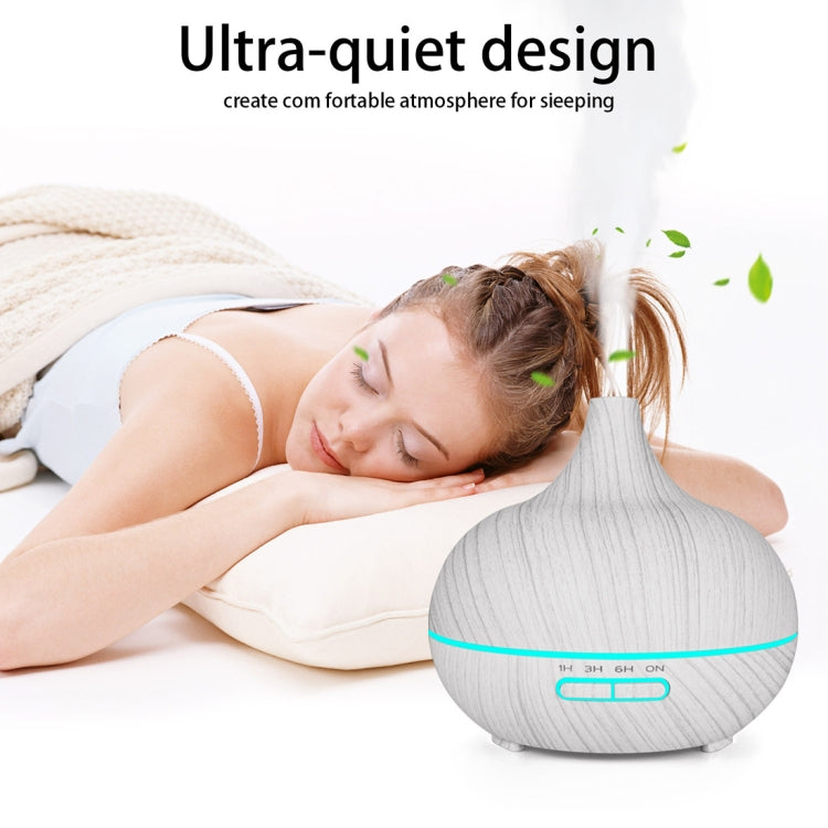 400ml Wood Texture Fragrance Machine Pointed Mouth Humidifier Automatic Alcohol Sprayer with Colorful LED Light, Plug Specification:AU Plug