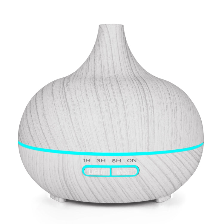 400ml Wood Texture Fragrance Machine Pointed Mouth Humidifier Automatic Alcohol Sprayer with Colorful LED Light, Plug Specification:UK Plug