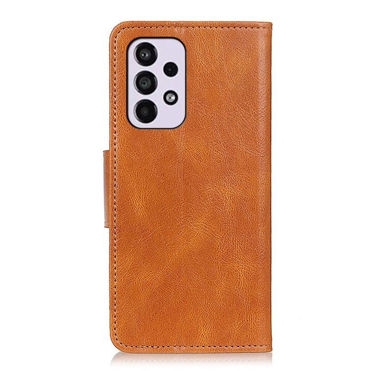 For Samsung Galaxy A33 5G Mirren Crazy Horse Texture Horizontal Flip Leather Phone Case with Holder & Card Slots & Wallet