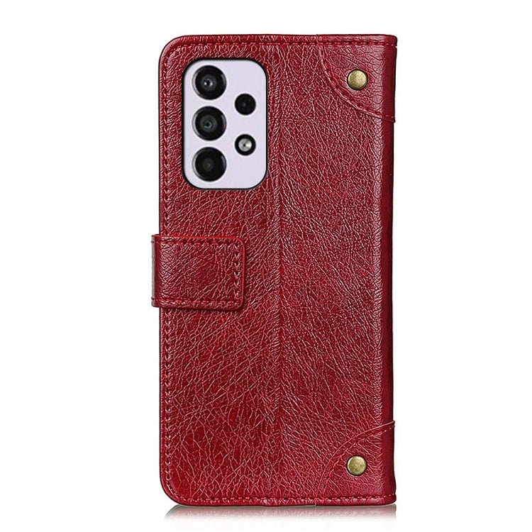 For Samsung Galaxy A33 5G Copper Buckle Nappa Texture Horizontal Flip Leather Phone Case with Holder & Card Slots & Wallet
