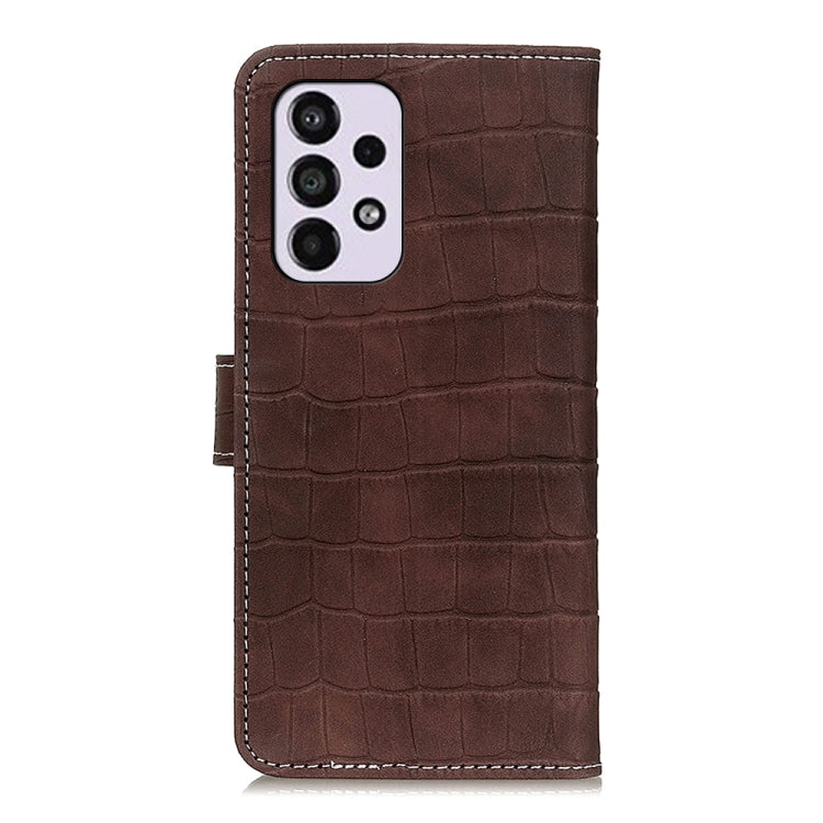 For Samsung Galaxy A33 5G Magnetic Crocodile Texture Horizontal Flip Leather Phone Case with Holder & Card Slots & Wallet