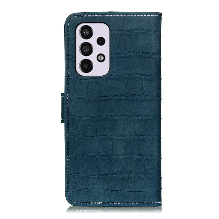For Samsung Galaxy A33 5G Magnetic Crocodile Texture Horizontal Flip Leather Phone Case with Holder & Card Slots & Wallet