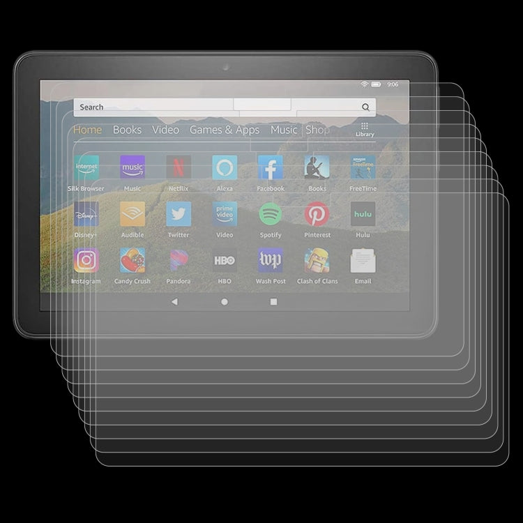 25 PCS 9H 2.5D Explosion-proof Tempered Tablet Glass Film For Amazon Kindle Fire HD 8 2020 / 2022