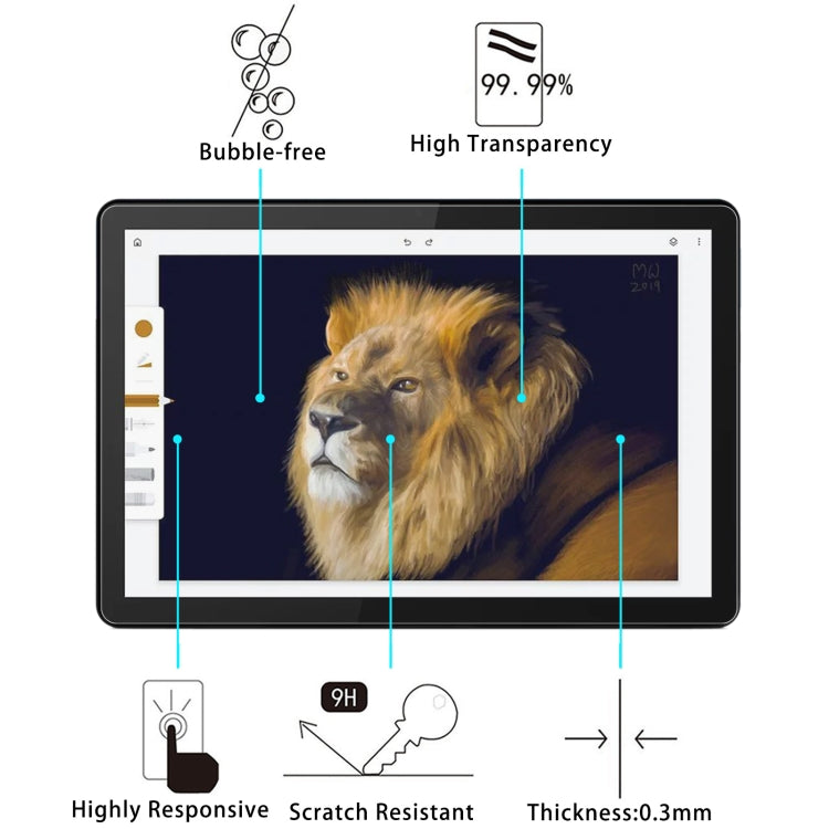 25 PCS 9H 2.5D Explosion-proof Tempered Tablet Glass Film For Lenovo Chromebook Duet 10.1 inch
