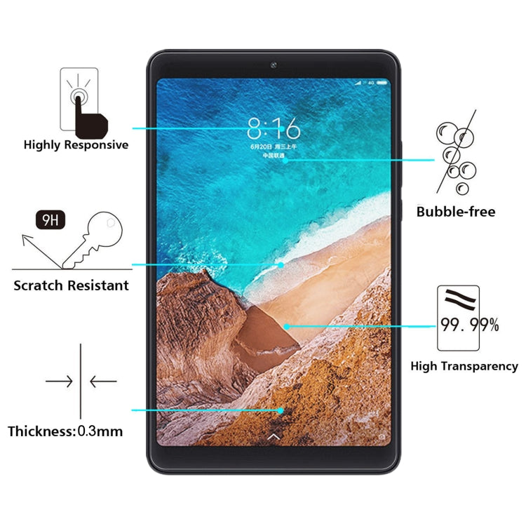 25 PCS 9H 2.5D Explosion-proof Tempered Tablet Glass Film For Xiaomi Mi Pad 4