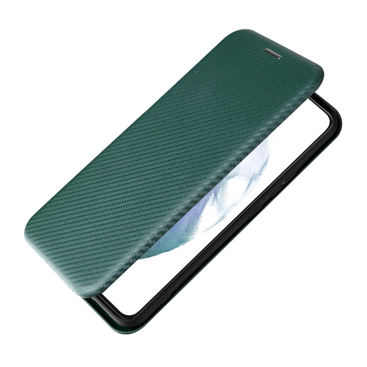 For Samsung Galaxy S22 Carbon Fiber Texture Horizontal Flip Leather Phone Case