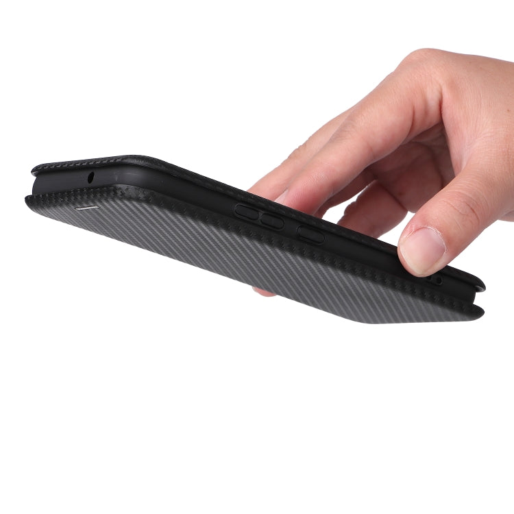 For Samsung Galaxy S22 Carbon Fiber Texture Horizontal Flip Leather Phone Case