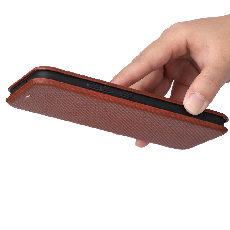 For Samsung Galaxy S22+ Carbon Fiber Texture Horizontal Flip Leather Phone Case