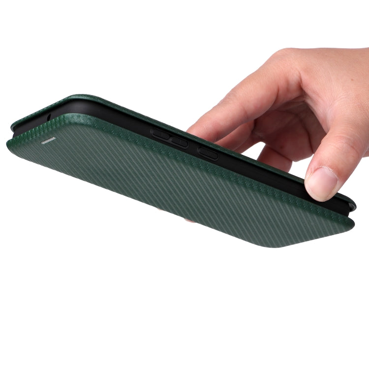 For Samsung Galaxy S22+ Carbon Fiber Texture Horizontal Flip Leather Phone Case