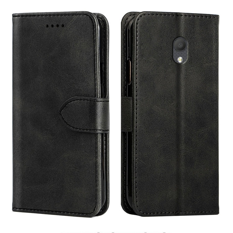 For Alcatel 1C (2019) Calfskin Texture Horizontal Flip Leather Case with Holder & Card Slots