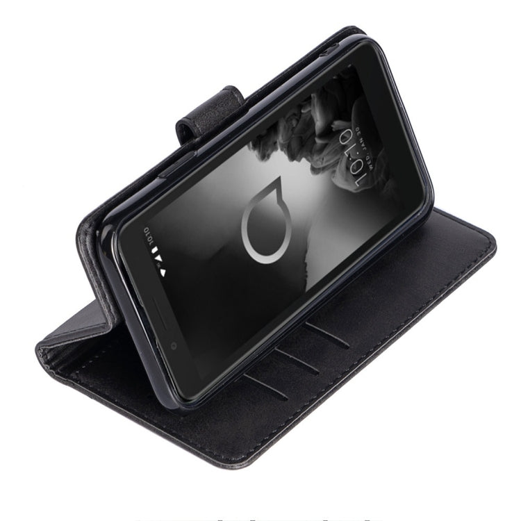 For Alcatel 1C (2019) Calfskin Texture Horizontal Flip Leather Case with Holder & Card Slots