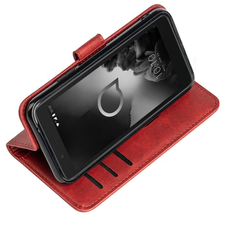 For Alcatel 1C (2019) Calfskin Texture Horizontal Flip Leather Case with Holder & Card Slots