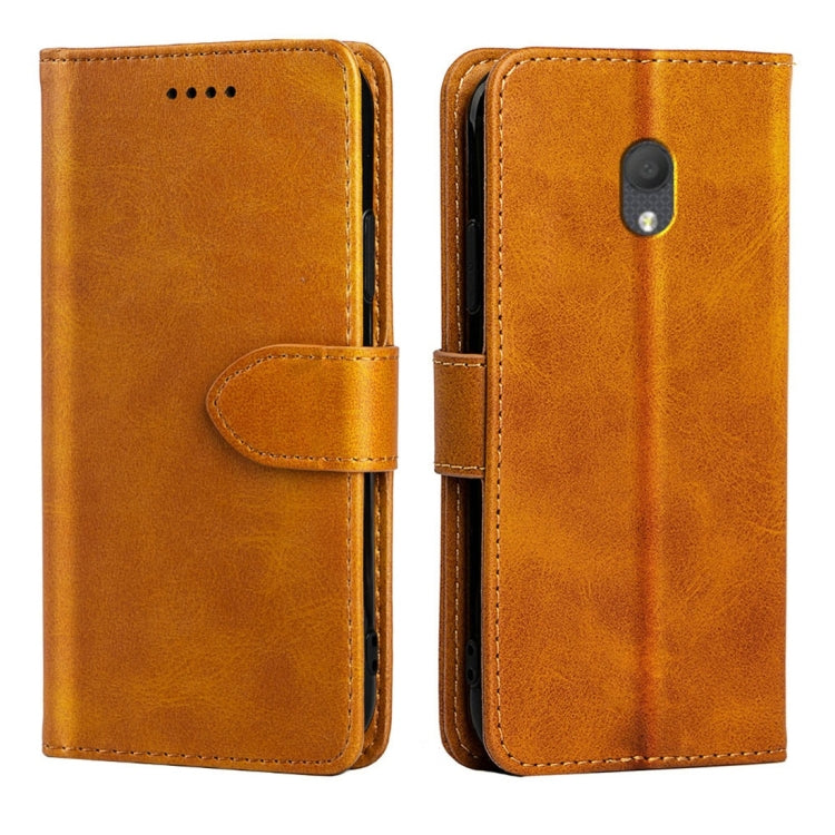 For Alcatel 1C (2019) Calfskin Texture Horizontal Flip Leather Case with Holder & Card Slots