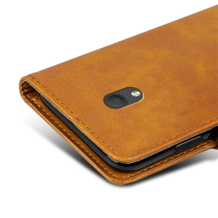 For Alcatel 1C (2019) Calfskin Texture Horizontal Flip Leather Case with Holder & Card Slots