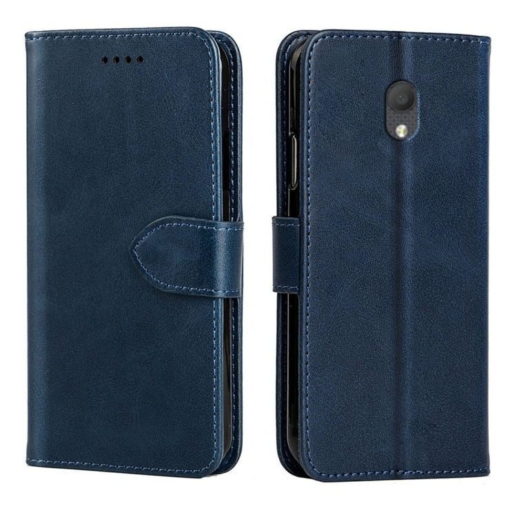 For Alcatel 1C (2019) Calfskin Texture Horizontal Flip Leather Case with Holder & Card Slots