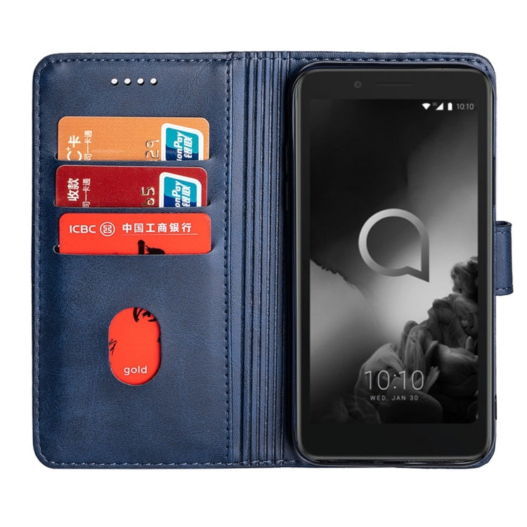 For Alcatel 1C (2019) Calfskin Texture Horizontal Flip Leather Case with Holder & Card Slots